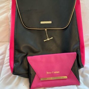 Juicy Couture book bag with makeup bag
